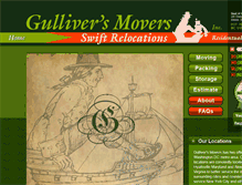 Tablet Screenshot of gulliversmovers.com